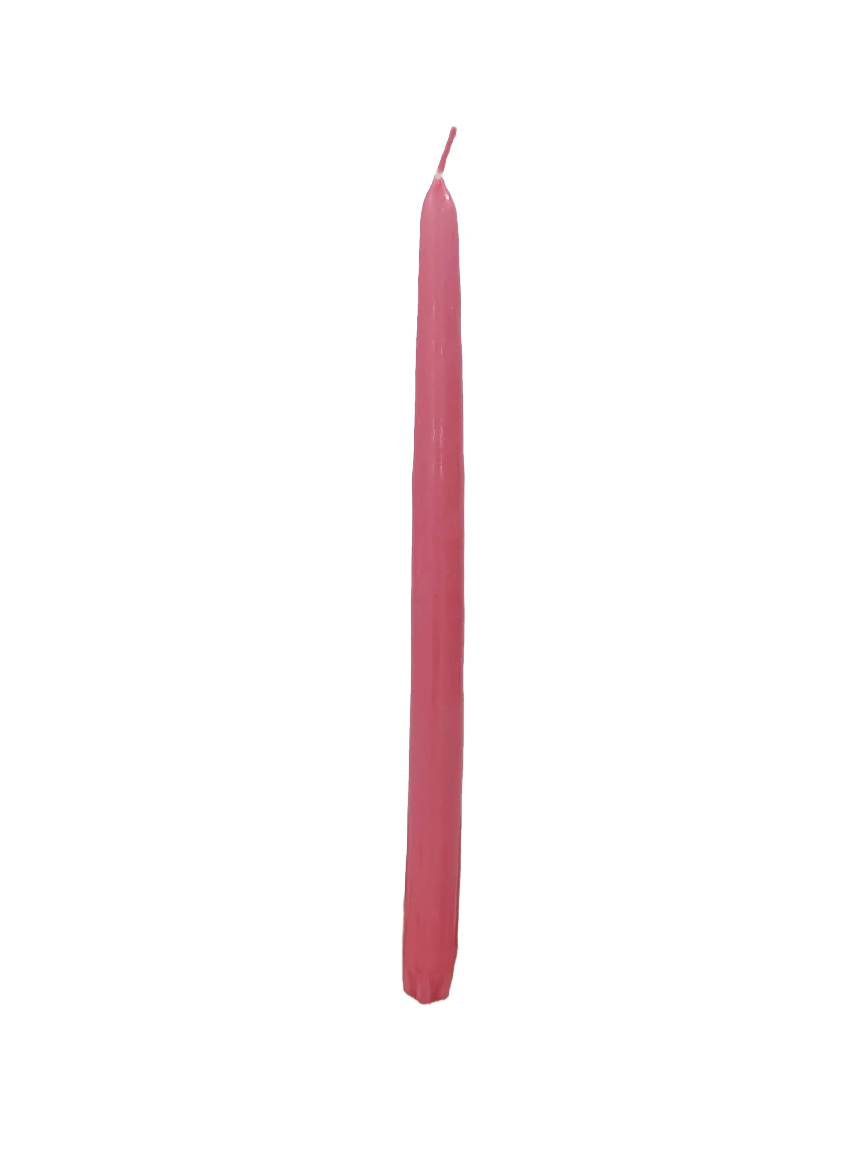D'light Online Elegant Taper Premium Quality Candles  Hand-Dipped  Dripless and Smokeles - Set of 12 Individually Wrapped (12 Inch  Rosewood Pink)