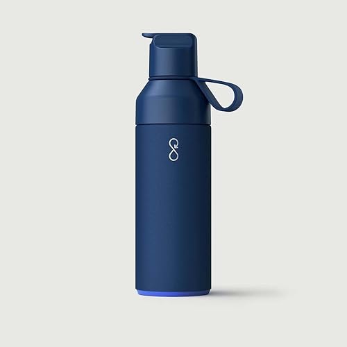 Ocean Bottle - Recycled Stainless Steel go Water Bottle - Eco-Friendly & Reusable Bottle - Ocean Blue - 17 oz