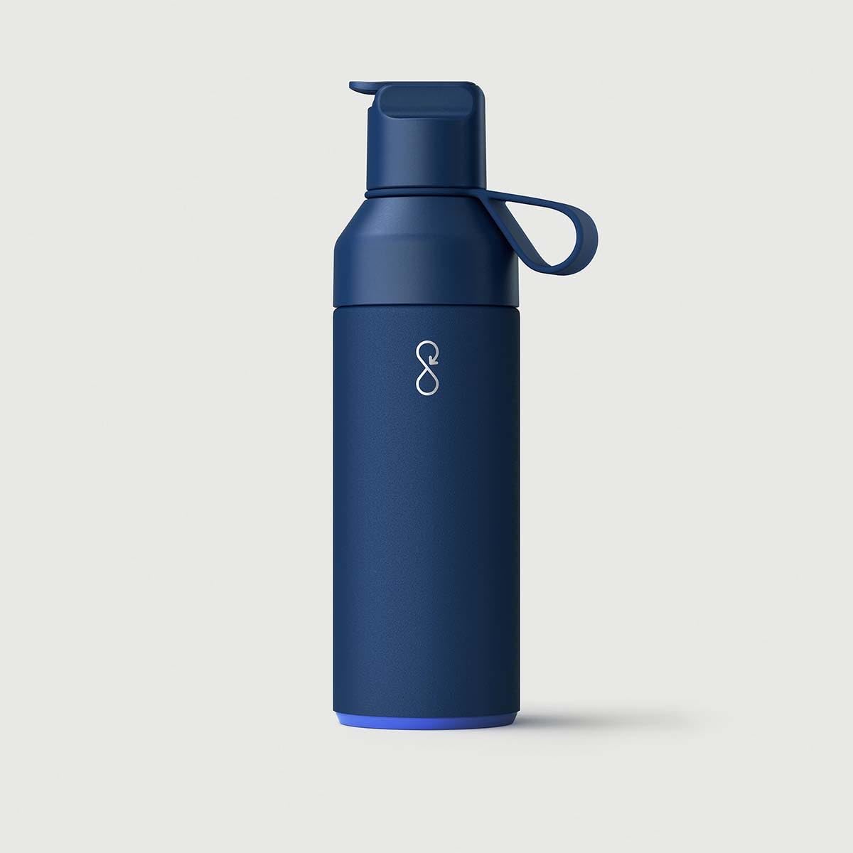 Ocean Bottle - Recycled Stainless Steel go Water Bottle - Eco-Friendly & Reusable Bottle - Ocean Blue - 17 oz