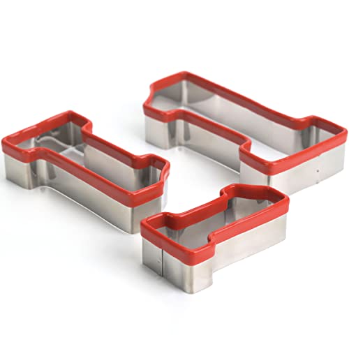 3Pcs Number One Cookie Cutters 5'', 4'', 3'', 1 Cookie Cutter Set, Biscuit Cutter, 0.4Mm Thickness Heavy Duty Food-Grade Stainle
