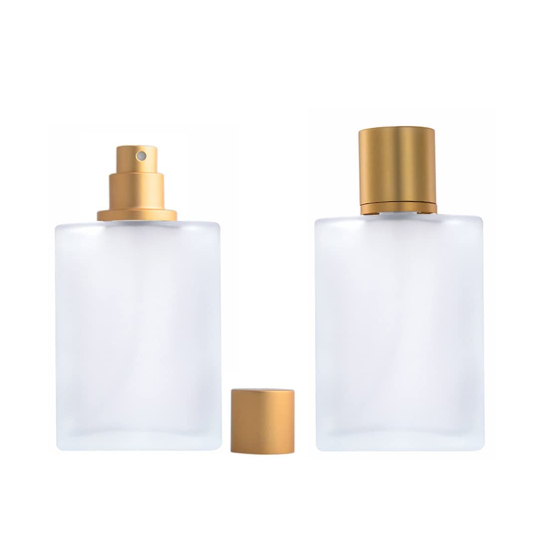 Yorror 2 Pack 100Ml Frosted Glass Spray Bottle Perfume Atomizer,Refillable Fine Mist Spray Bottle,Portable Fragrance Perfume Dis