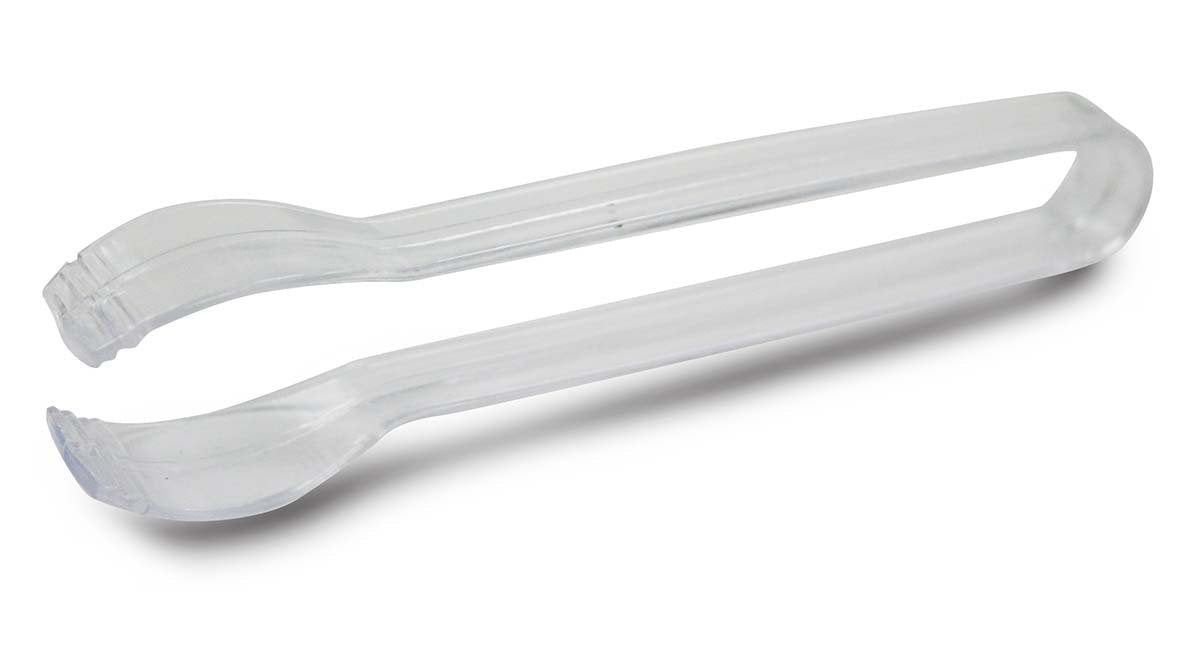Mini Clear Plastic Tongs - 5.5'' X 10'' (12 Count) - Sturdy & Reusable - Perfect For Parties, Catering & Food Services