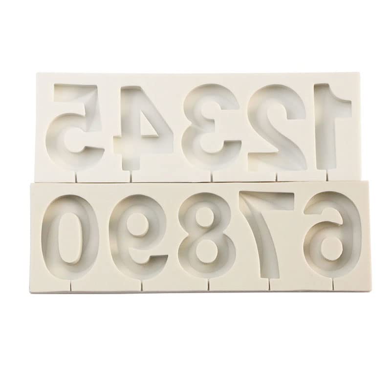 Zhuojie Numbers Lollipop Silicone Mold Fondant Cakes Decorating Mould Sugarcraft Chocolate Baking Tool Kitchenware For Cake Gump