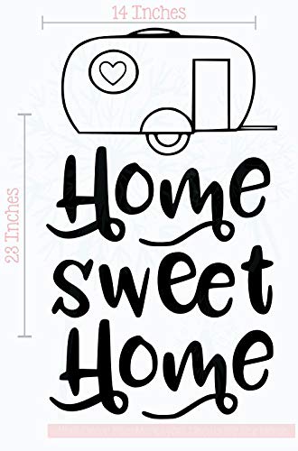 Home Sweet Home Camping Rv Decals - Vinyl Camper Decals - Outdoor Decals For Rv Trailers - Rv Camper Decals Sayings For Wall Dec
