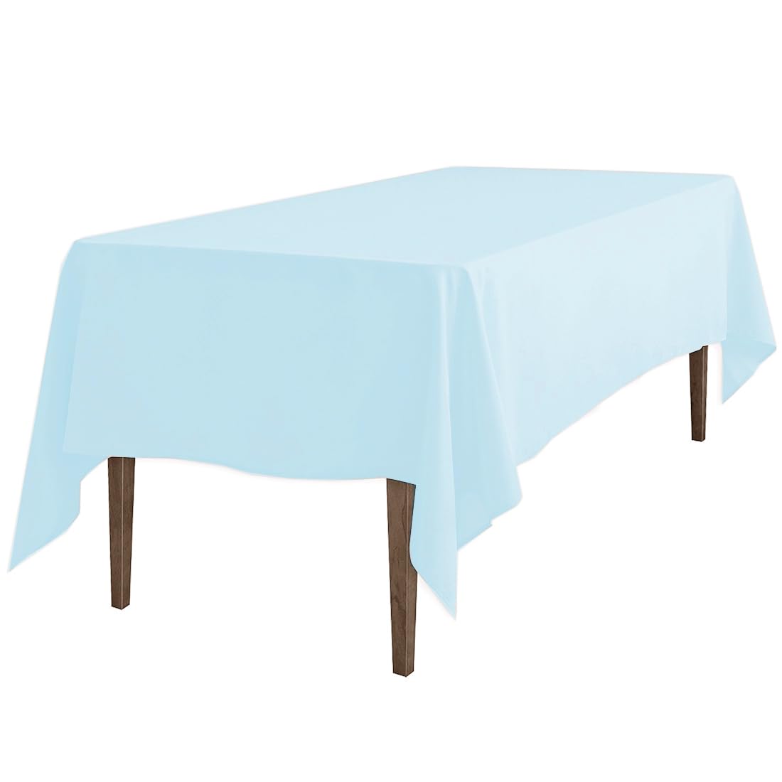 Ltc Linens Rectangular Tablecloth Baby Blue - 70X120 Inch Rectangle Table Cloth For 6-8 Ft Table - Wrinkle Resistant Polyester C