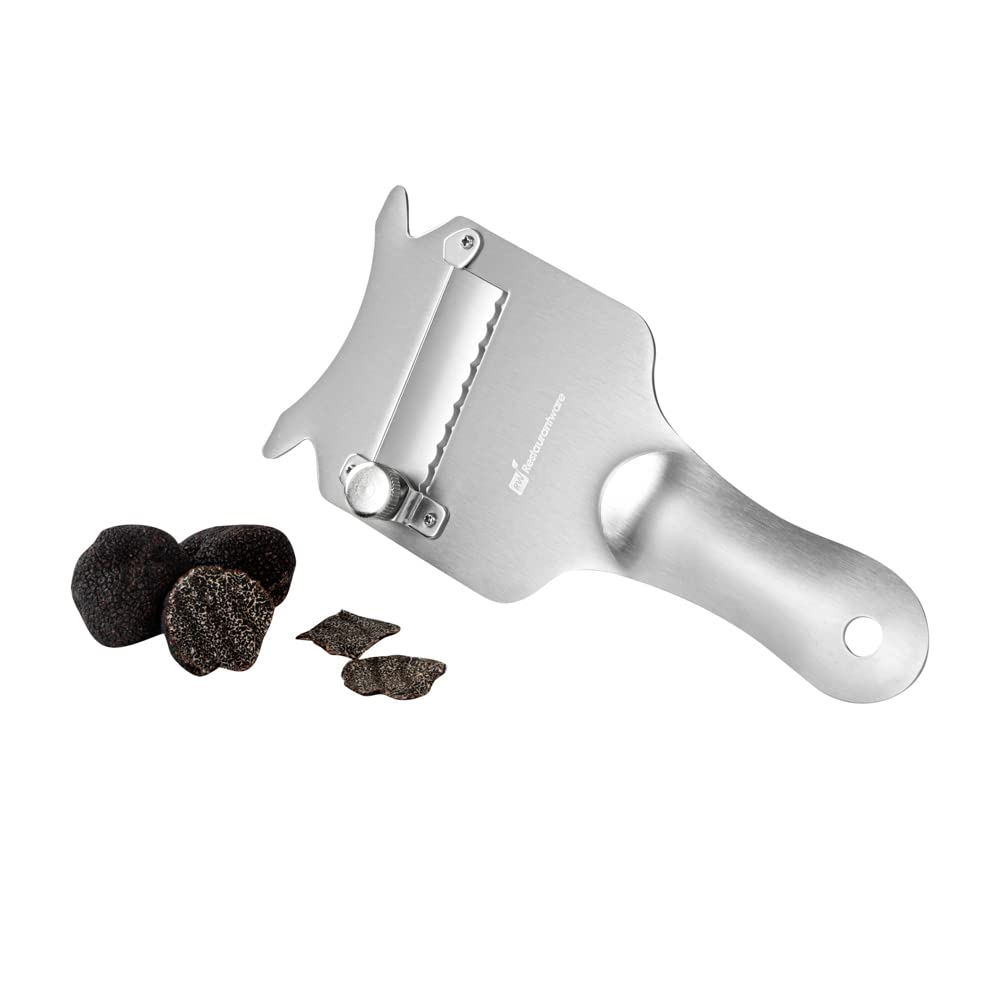 Restaurantware Met Lux 7.4 X 3.2 Inches Truffle Slicer 1 Adjustable Chocolate Shaver - Built-In Hanging Hole For Garlic & Vegeta