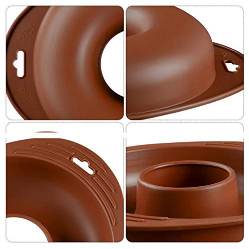 Eokoaiee 10 Inch Silicone Ring Donut Circle Cake Baking Bake Pan