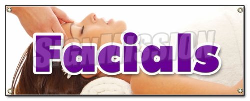 FACIALS Banner Sign spa Beauty Shop Massage Manicure Pedicure no Appointment