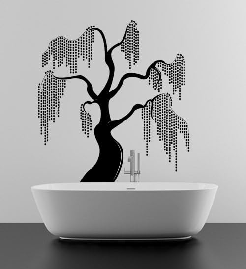GADGETS WRAP Wall Decal Vinyl Sticker Unique & Beautiful Willow Tree for Office Home Wall Decoration