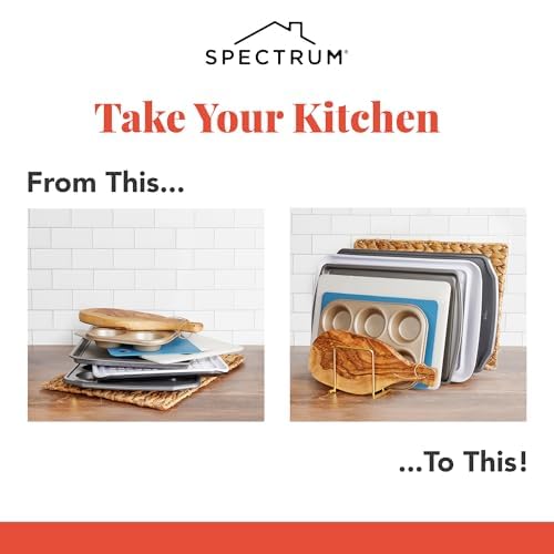 Spectrum Diversified Drying Counter, Euro Kitchen Organizer Space-Saving Rack Holder-Dish Drainer For Pots & Pans, Plates, Cutti