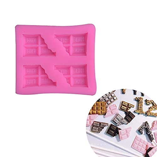 2Pcs Half Chocolate Shape Silicone Molds For Diy Fondant Candy Making Chocolate Mold Lollipop Desserts Ice Cube Gum Clay Soap Bi
