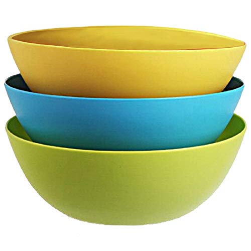 Kuber Industries Plastic Microwave Safe 3 Pieces Mixing Bowl Set 2000 Ml (Multi)  Ctktc034743