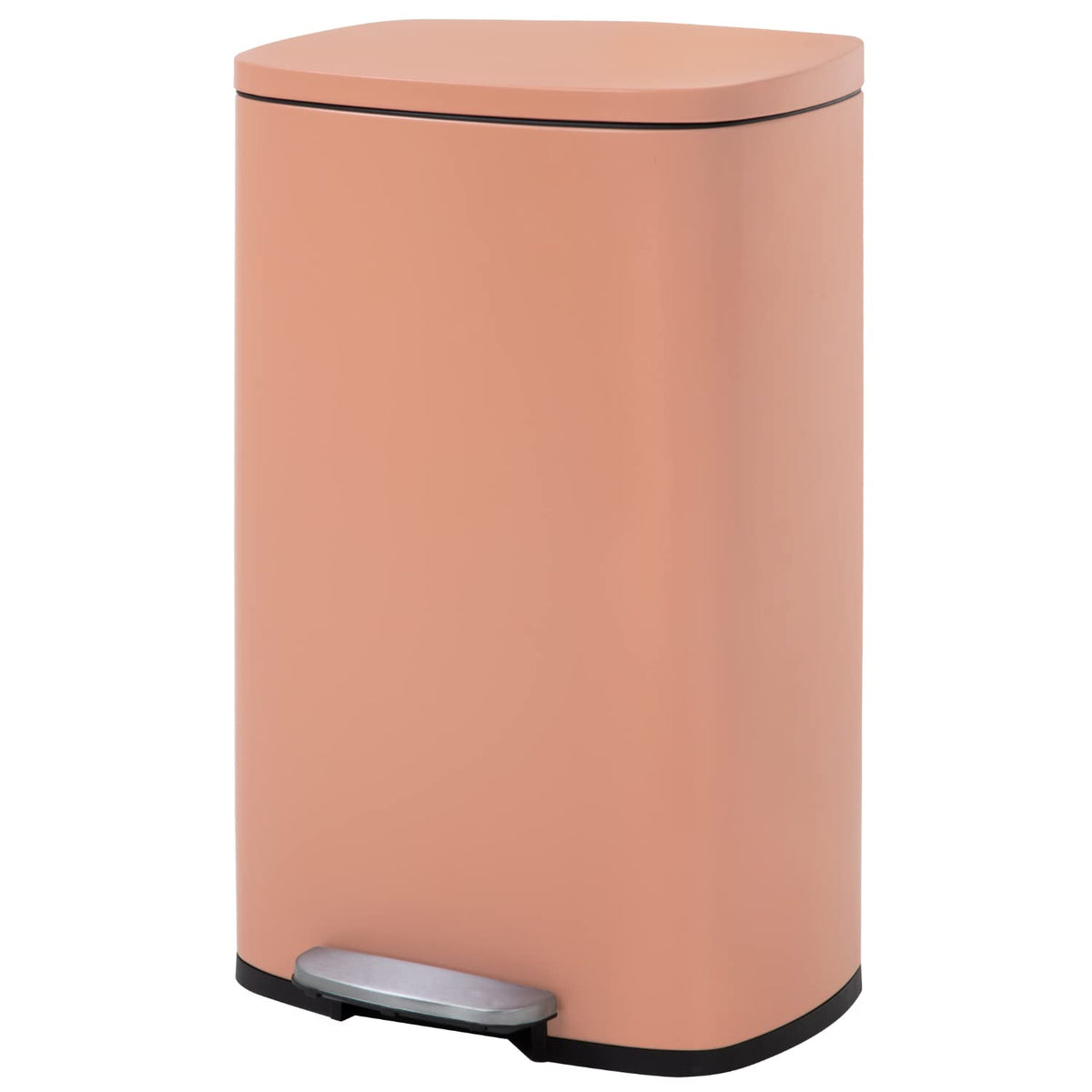 13 Gallon(50L) Trash Can, Fingerprint Proof Stainless Steel Kitchen Garbage Can With Removable Inner Bucket And Hinged Lids, Ped