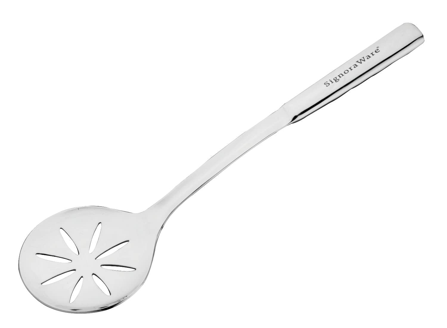 Signoraware Ss(Food Grade) Heavy Gauge(1.8 Mm) Signature Fancy Skimmer/Poni/Deep Fry Jhara/Jharni With Hollow Cast Heat Resistan