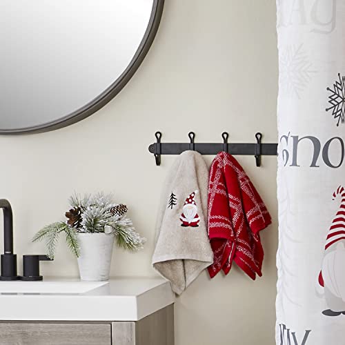 Skl Home Gnome Holiday (Skl) Hand Towel (2-Pack), Dove Gray