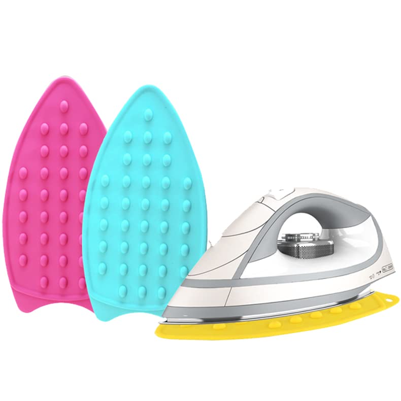 2Pack Silicone Iron Rest Pad, Thicker Series Hot Resistant Mat For Ironing Board, Easy To Use With Wall Hole And Multicolor For