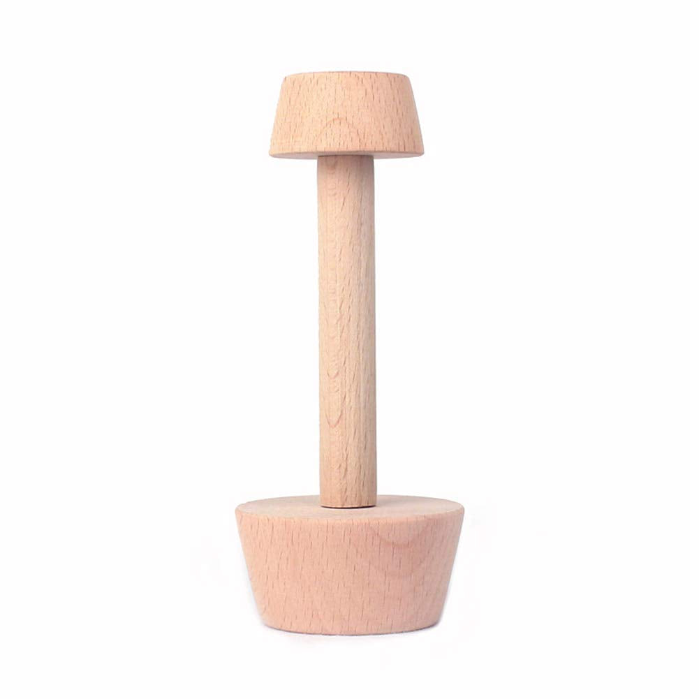 Lasenersm 1 Piece Tamper Mold Double Side Wooden Egg Tart Mould Diy Cake Pastry Pusher Egg Tart-Tamper Double Side Wooden Pastry