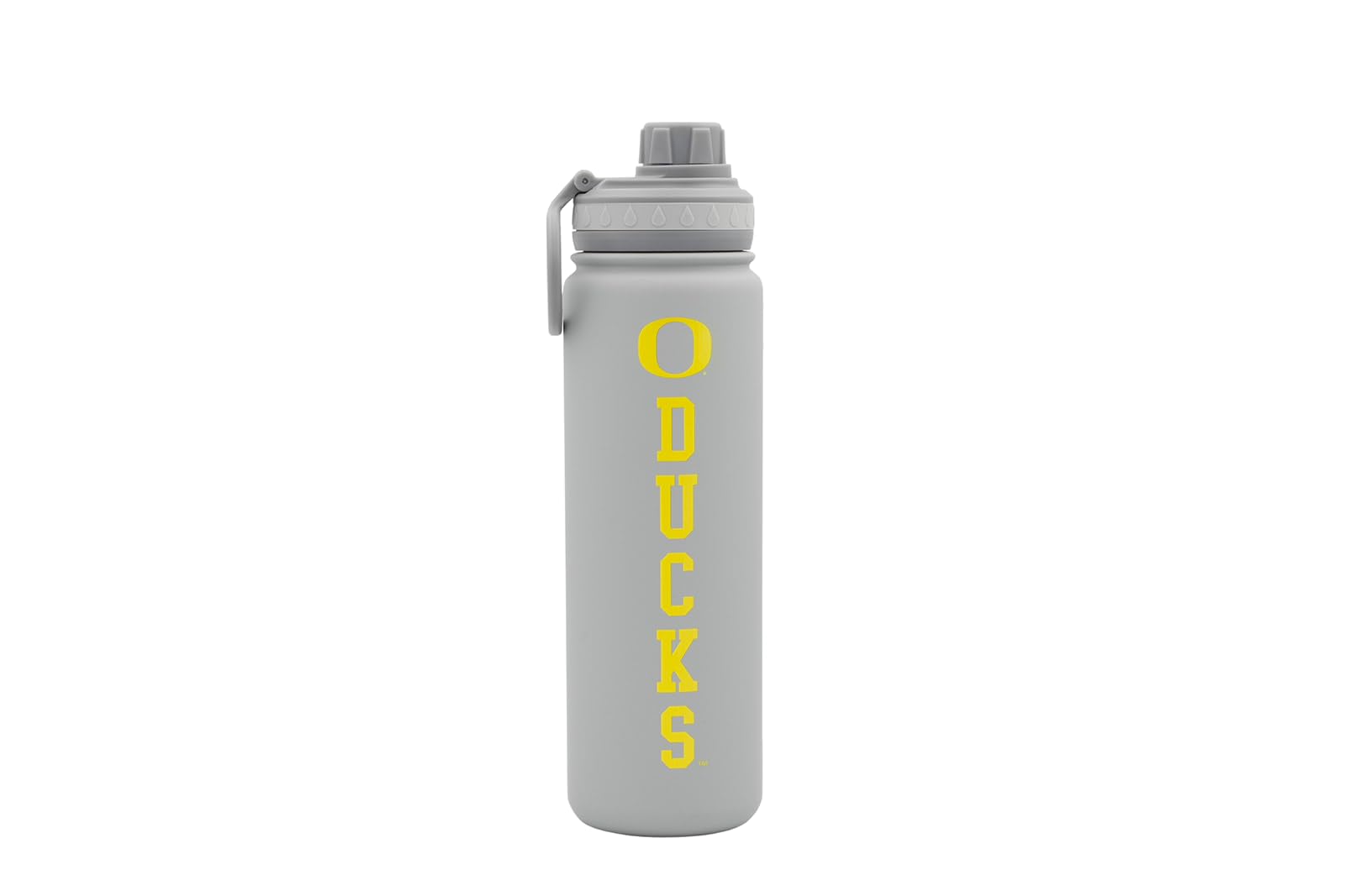 Decorvo Oregon Water Bottle - Gray Double Walled Stainless Steel 24 oz Keeps Drinks Cold or Hot