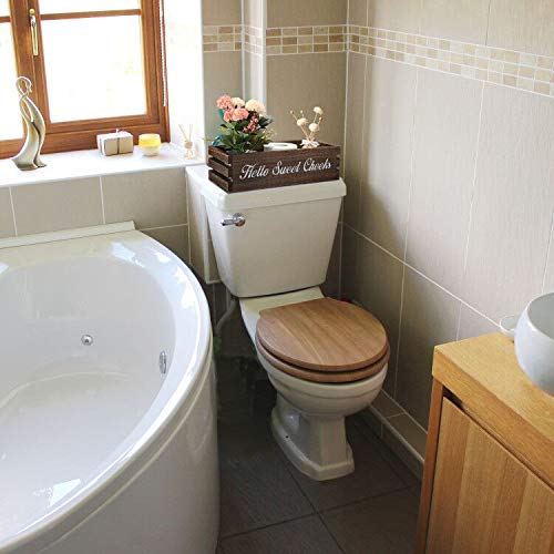 Hello Sweet Cheeks Bathroom Decor Box, Voowo Nice Butt Bathroom Decor Box, Funny Toilet Paper Holder Wooden Toilet Paper Box For