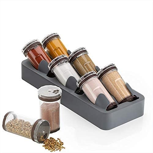 Avvic Mart Multipurpose Plastic Deluxe Rotating Spice Rack/Masala Rack 6 In 1