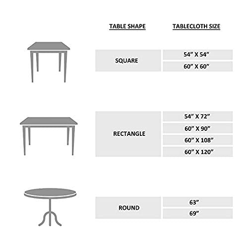 Maison D' Hermine 100% Cotton Table Cover - 54''X72'' Rectangle Decorative Tablecloth - Washable Tablecloths For Dining, Home, F