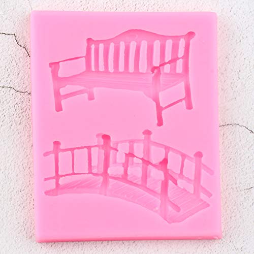 1Pc 3D Craft Bench Bridge Silicone Mold For Diy Gum Paste Candy Desserts Soap Mould Chocolate Pudding Jelly Shots Crystal Cupcak