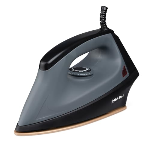 Bajaj Herculo Heavy Weight Dry Iron | 1100 W Heavy Weight Dry Iron | Duraglide Soleplate | AntiBacterial & NonStick Coating | 