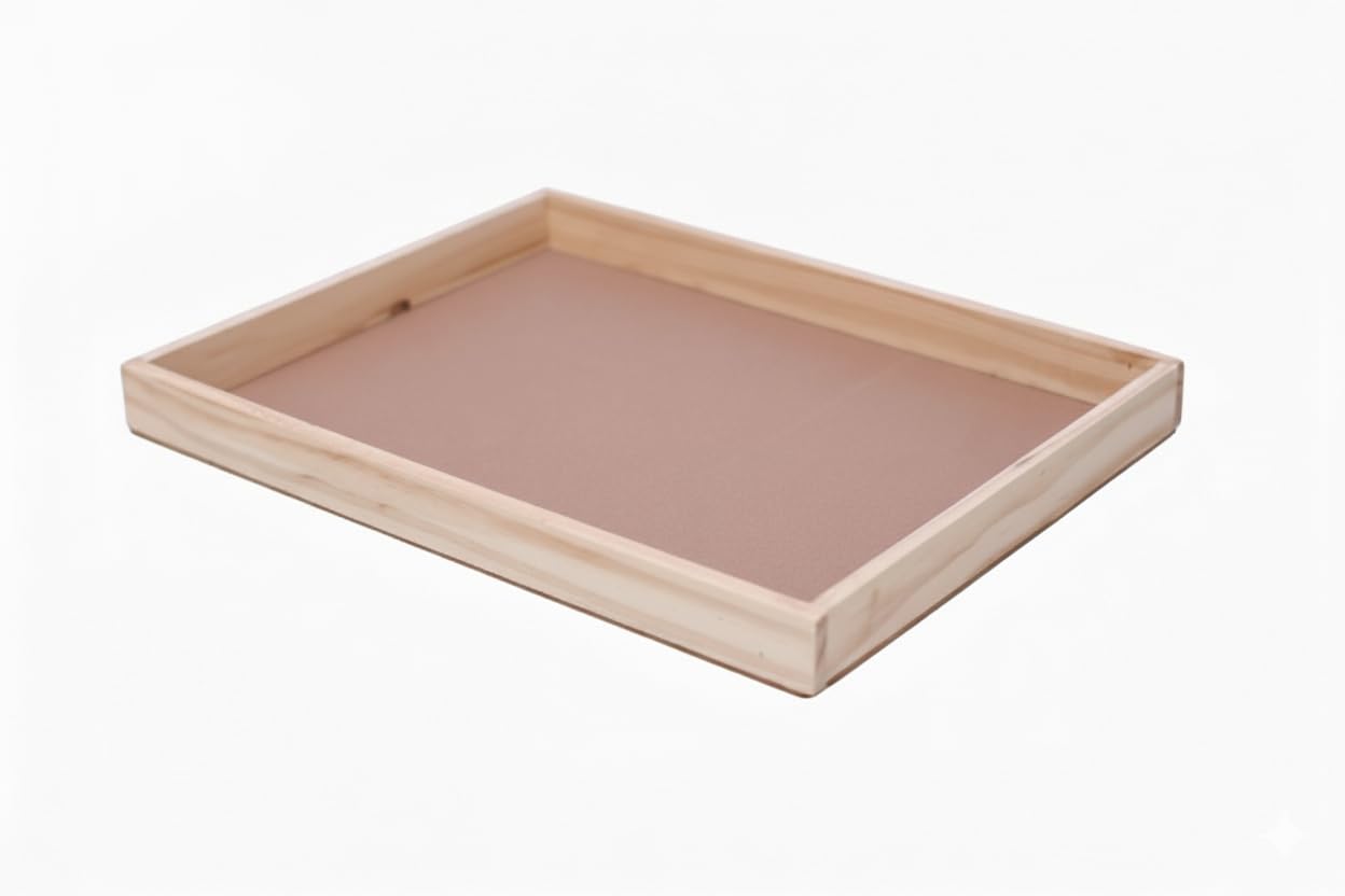 Happy Decor Pinewood Decorative Tray For Wedding, Saree Packing, Birthday Gift, Engagement Hampers, Dry Fruit Packing, Table Org