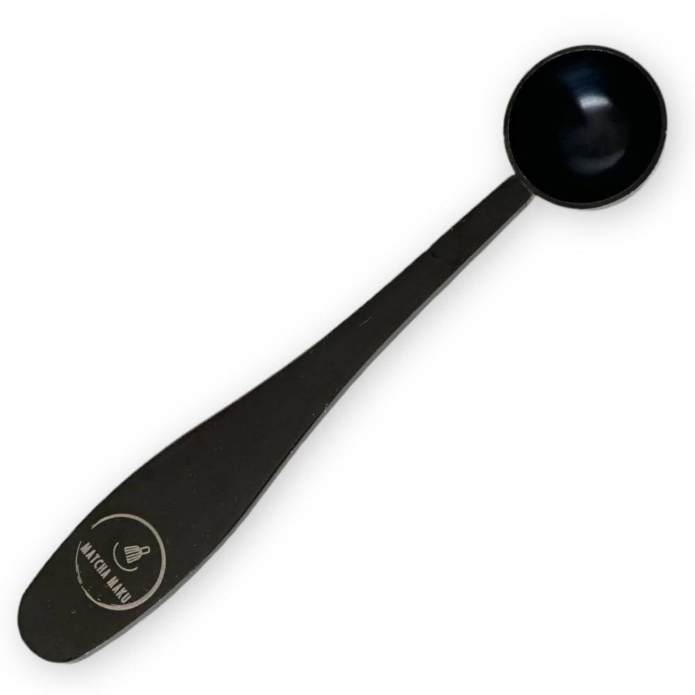 Matchamaku 1 Gram Matcha Measuring Spoon/Tea Power Scoop -Black-Perfect For A Serving Size Stainless Steel