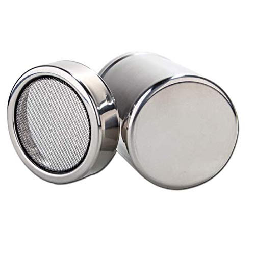 Aeyistry Powder Shakers Powdered Sugar Shakers Cinnamon Shakers With Lid Stainless Steel