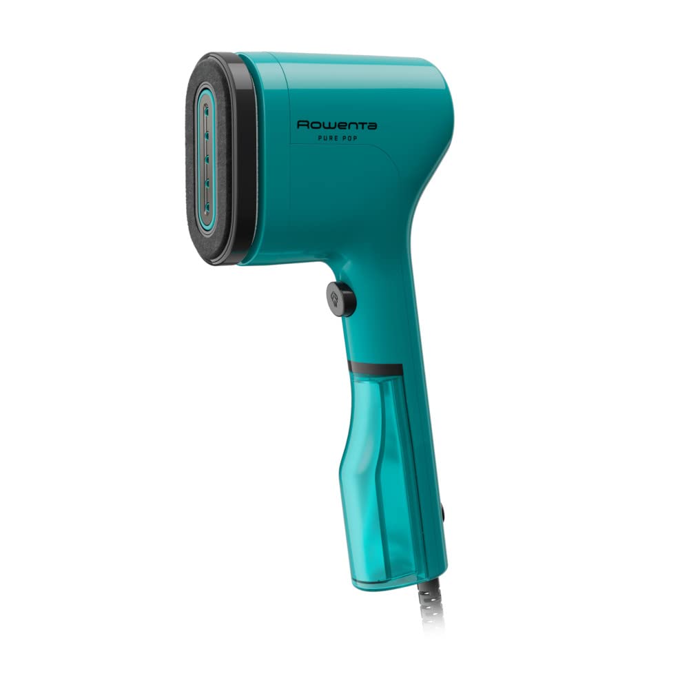 Rowenta, Steamer For Clothes, Purepop Handheld Steamer, 1.5Lbs, 15 Second Heatup, 2.3 Oz Capacity, 1150 Watts, Ironing, Green Cl