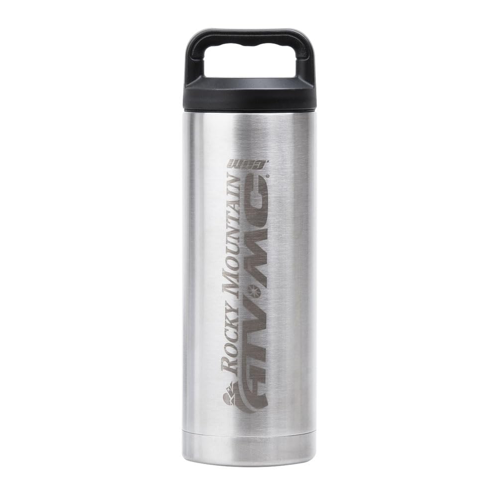 Rocky Mountain ATV/MC Insulated Bottle Silver | Vacuum Insulated Double Wall Stainless Steel | LeakProof Water Bottle (18 oz.)