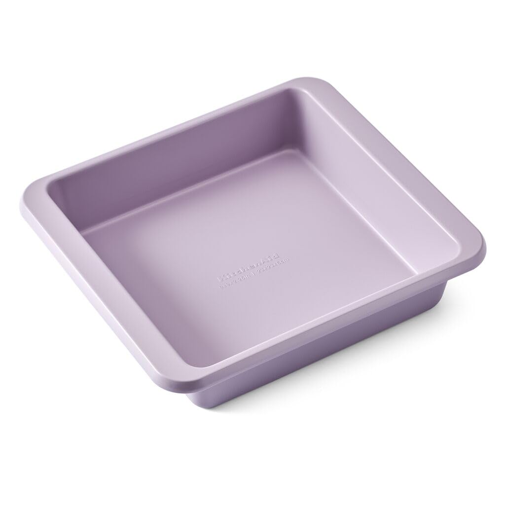 KitchenAid 9In Nonstick Aluminized Steel Square Cake Pan, Dishwasher Safe, Wildflower
