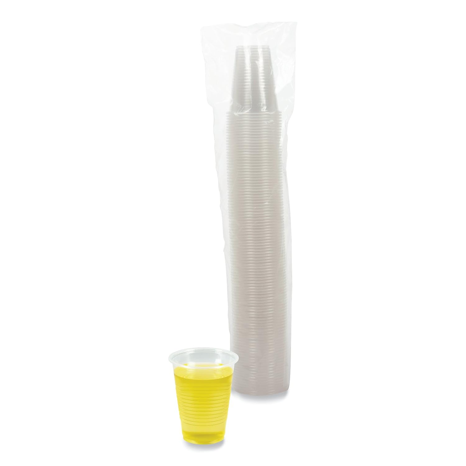 Boardwalk Transcup7Ct Translucent Plastic Cold Cups, 7Oz, 100/Bag, 25 Bags/Carton