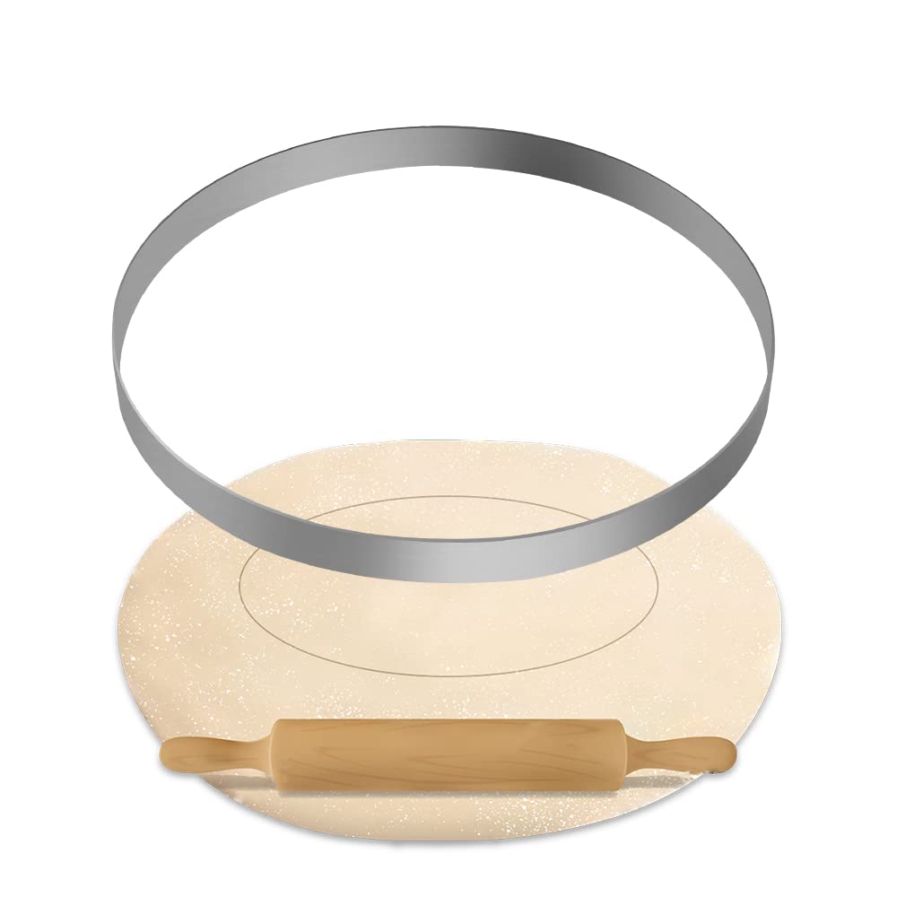 Pamiso Large Empanada Maker, 6.4 Inch Empanada Seal With 7 Inch Dough Cutter Circle, Stainless Steel Empanada Press,Meat Pocket