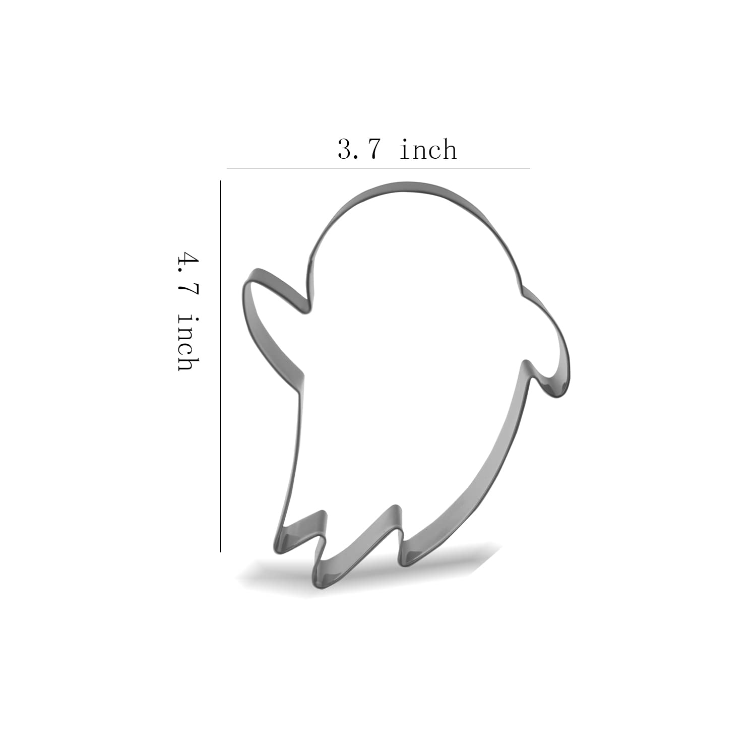 Keewah Ghost Cookie Cutter - 4.7 X 3.7 Inch - Stainless Steel