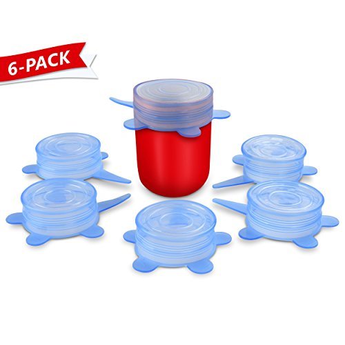 Orblue Silicone Stretch Lids 6-Pack Small For Fresh Food Storage - Seal In Flavors, Keep Food Fresh And Reduce Waste
