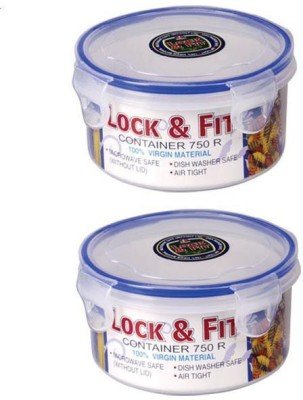 Pawan Plastic Lock & Fit Multipurpose Round Food Storage Container Set Of 2 (300 Ml & 200 Ml)