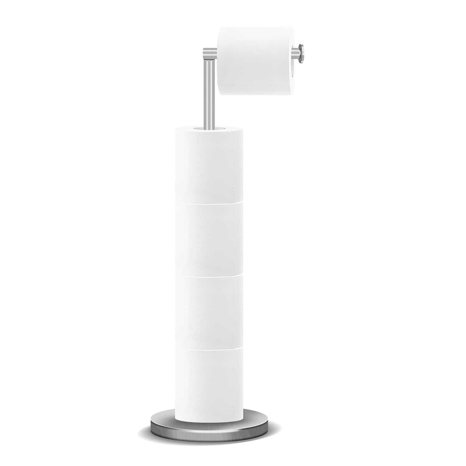 Rrm Toilet Paper Holder Stand, Bathroom Free Standing Toilet Paper Holder With Reserve Storage 3-4 Toilet Paper Rolls, 22-Inch S