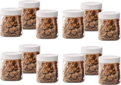 Cello Plastic Grocery Container (Pack Of 12, White)  500Ml