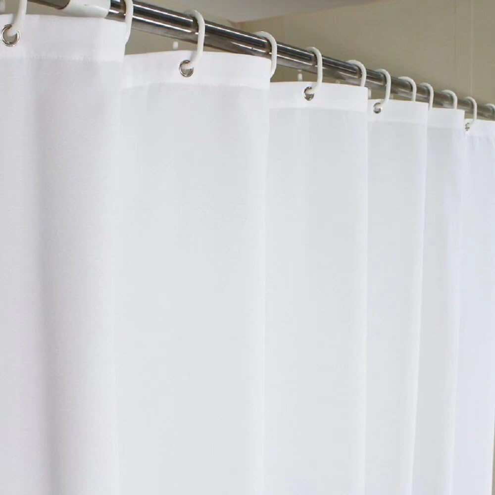 Ufaitheart 36'' Width X 78'' Height Shower Curtain Extra Long Curtains, Waterproof Shower Stall Shower Curtain Fabric, Pure Whit