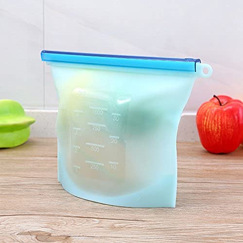 Botissilicone Food Storage Bag/Reusable, Washable, Leakproof Bag/Food Storage Bag For Kitchen/Silicon Airtight Bag (Multicolour)
