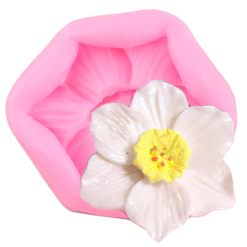 4Pcs Frangipani Plumeria Floral Hibiscus Flower Silicone Molds For Diy Fondant Candy Making Tools Chocolate Mold Desserts Clay B