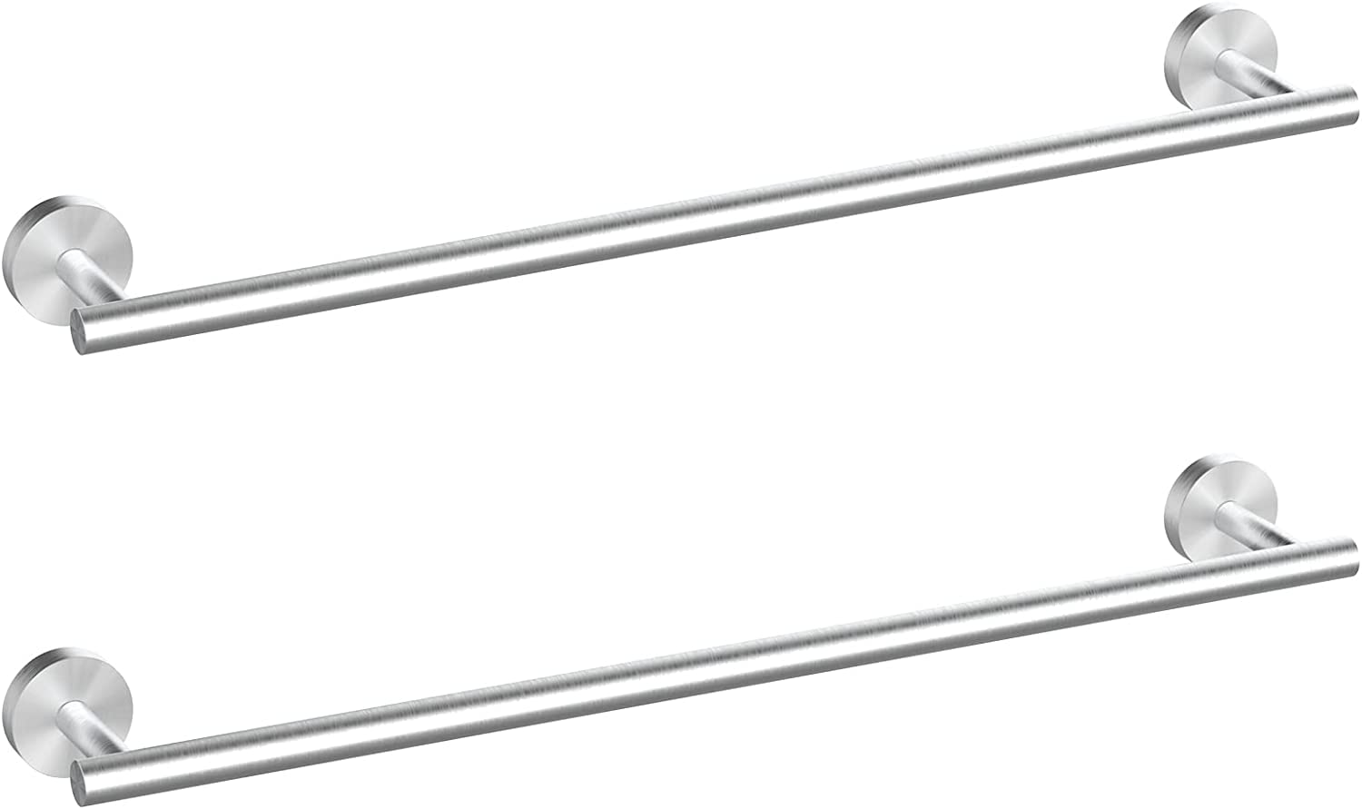 Cilee 2 Pieces Brushed Nickel Bathroom Towel Bar, 16 Inch Double Towel Racks,Bathroom Towel Holder Towel Hanger For Bathroom Sta