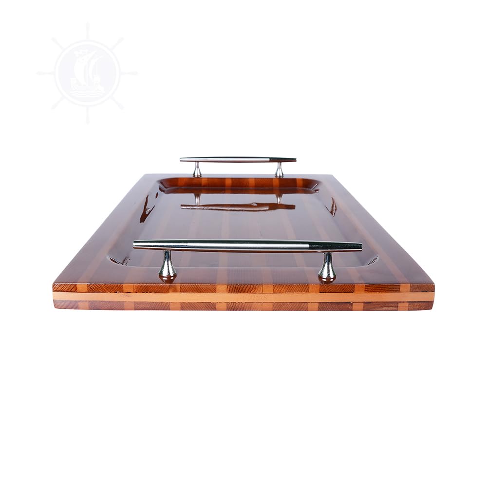 Chris Craft Nautical-Inspired Rectangular Cedar Serving Tray