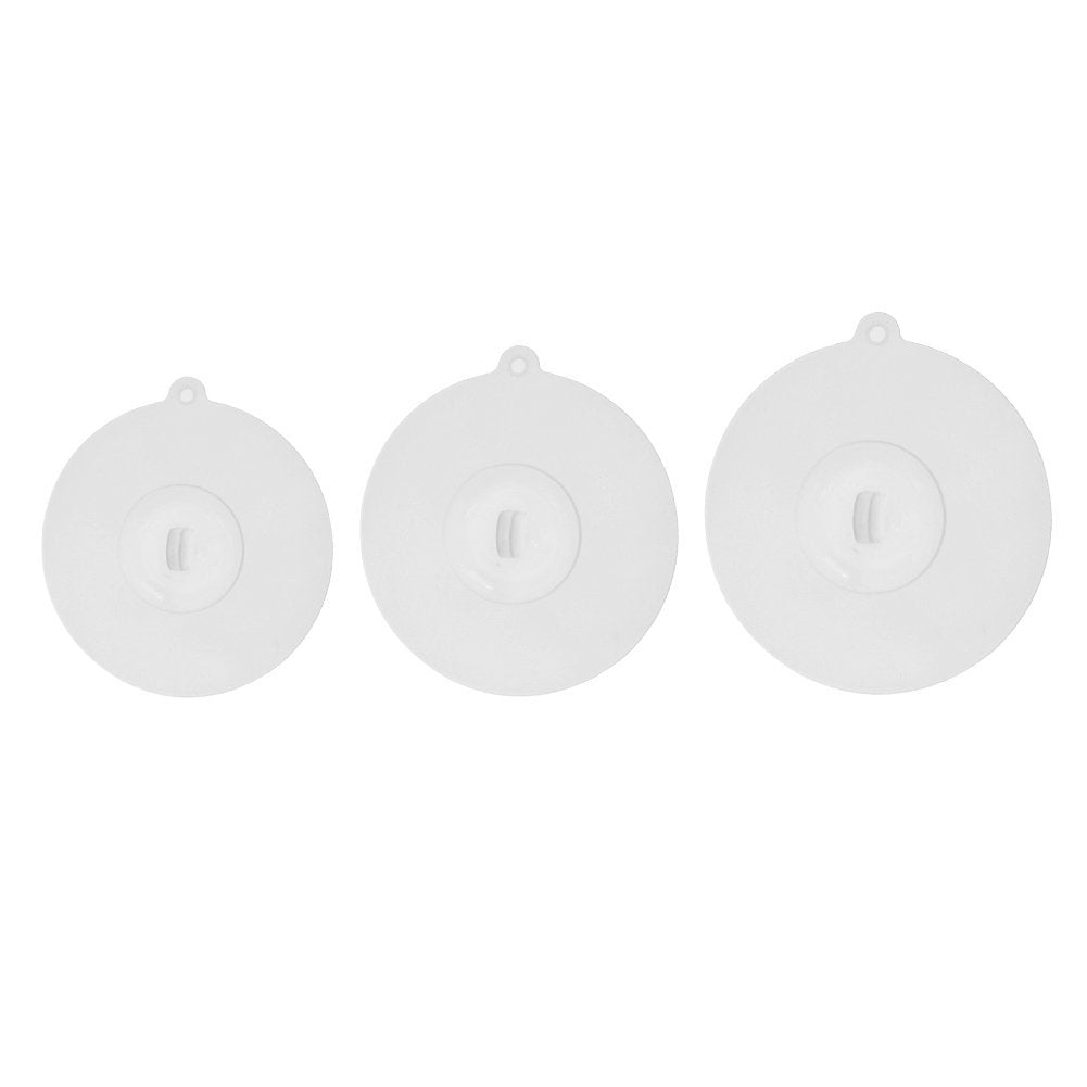 Akoak Semitransparent Anti-Dust Silicone Cup Cover Coffee Mug Small Bowl Suction Seal Lid,Pack Of 3, 4.1'',4.9'' And 5.7''