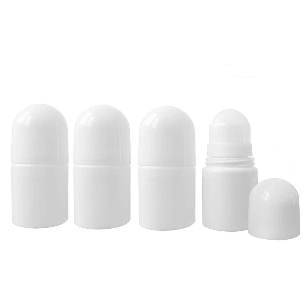 lasenersm 4 Pieces 1oz /30ml Empty Refillable Roll On Bottles Plastic Roller Bottle Plastic Rollerball Bottles Reusable LeakPro