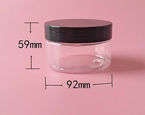 6Pcs 250Ml 8.5Oz Empty Clear Plastic Bottle With Black Lids For Cream Lotions And Little Crafts Jars Glitter Nails Cosmetic Stor