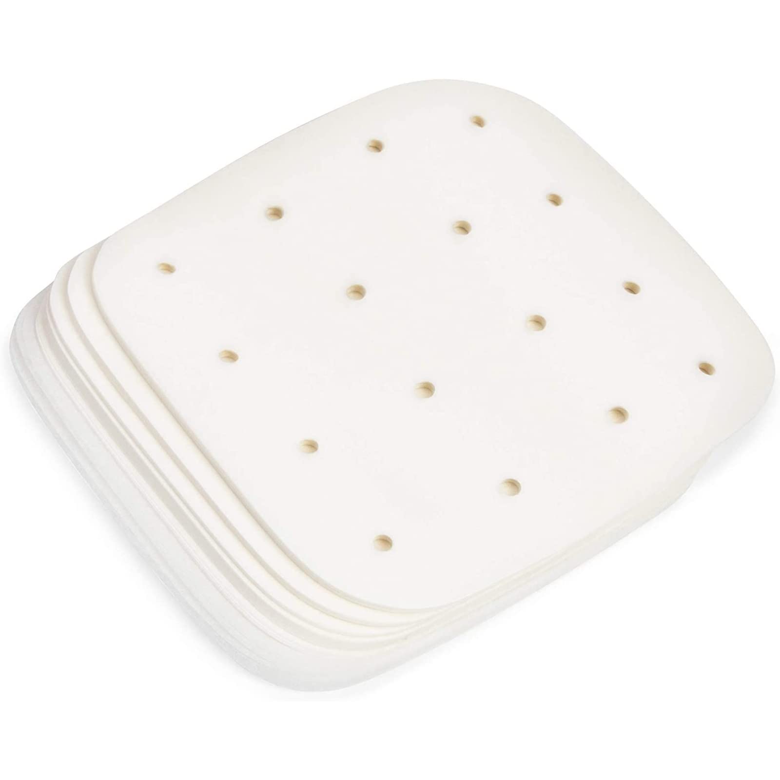 Juvale 200 Pack Air Fryer Sheet Liners, White Parchment Paper Squares (7.5 X 7.5 In)
