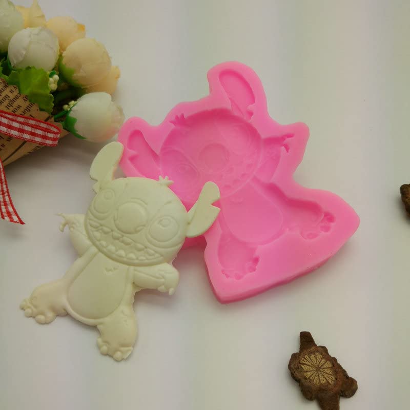 Guratapa Lilo And Stitch Silicone Molds For Diy Fondant Candy Making Chocolate Mold Desserts Ice Cube Gum Clay Biscuit Plaster R